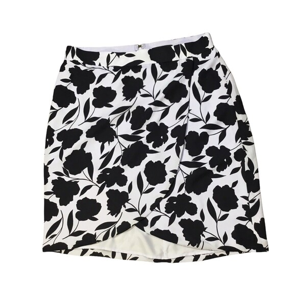 Ann Taylor Lavender Blue NEW Front Floral Print Lined Mini Skirt SZ 10P - Picture 1 of 9